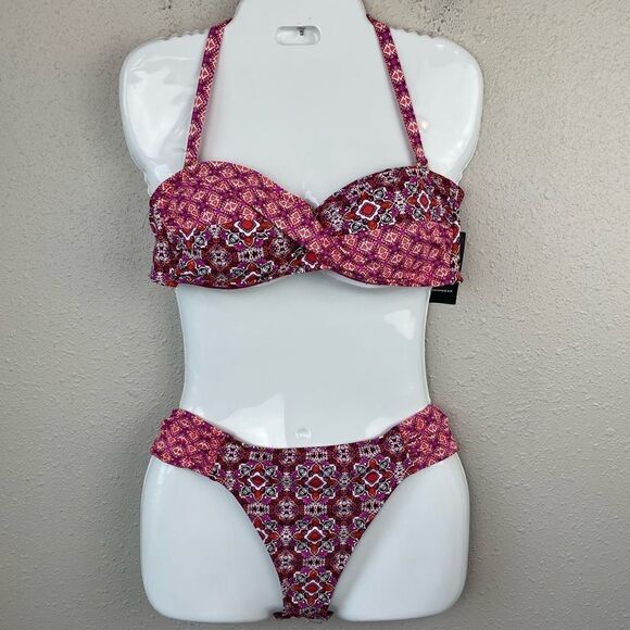 NWT Lauren Ralph Lauren Bikini Top and Bottoms Size 6